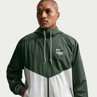 Nike Mens Windrunner Lined Jacket in Green | IR6946-323