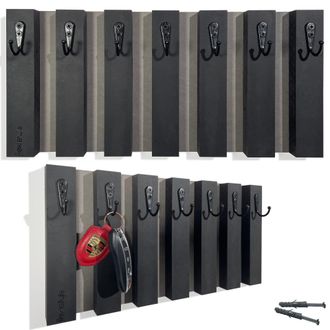OEM Perchero De Madera Lamele De 40 Cm, Negro
