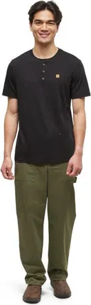 tentree Baker Henley in Meteorite Black at Nordstrom, Size Xx-Large