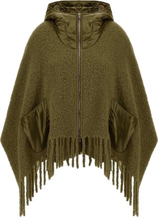 Herno Jack met capuchon en franje - Groen