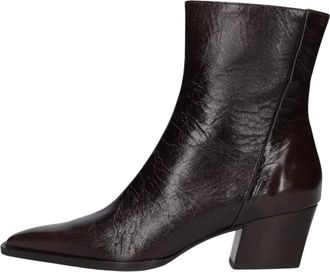 Zinda Enkellaarsjes 3225 - Dames - Cowboylaarzen - Bruin - 40 EU - Leer - Schoenen