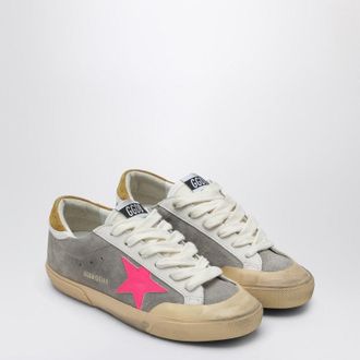 Golden Goose Super Star Sneaker In Taupe/Fuchsia/Ochre