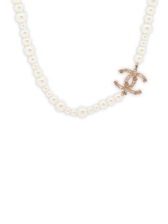 Chanel 2022 halsketting met CC-logo - Goud