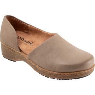 Softwalk Addie Half dOrsay Clog in Taupe Nubuck at Nordstrom, Size 8.5