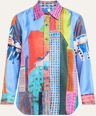 Libertine - Libertine NYC Printed Silk New Classic Shirt