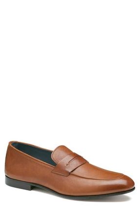 Johnston & Murphy Taylor Penny Loafer in Tan Italian Full Grain at Nordstrom, Size 10.5