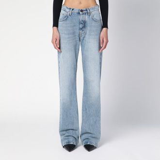 Balenciaga Light blue jeans with distressed hem