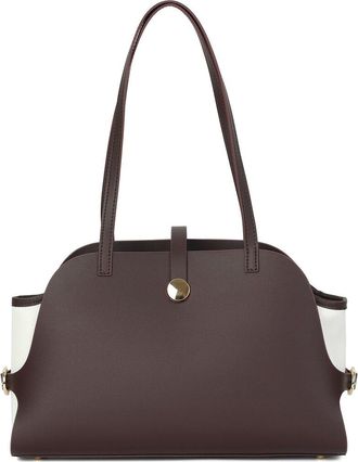 Tiffany & Fred Smooth Leather Dome-Shaped Shoulder Bag