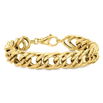 Ross-Simons 18kt Gold Over Sterling Curb-Link Bracelet