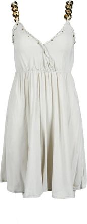 Gil Santucci Flowy Long Dress With V-Neckline And Tie Detail