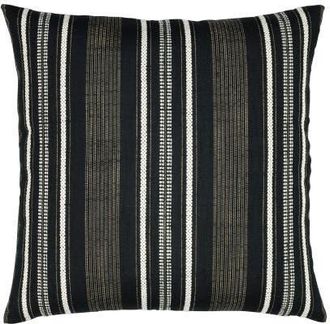 Elaine Smith Pathway Textured Stripe Indoor & Outdoor Woven Accent Pillow in Ebony at Nordstrom, Size 22X22