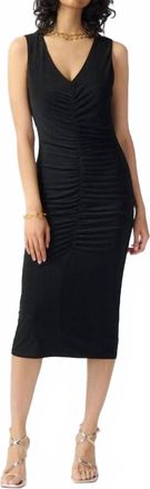 Joseph Ribkoff Gathered Midi Dress In Black