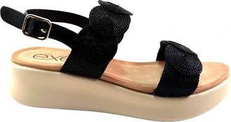 Ex&eacute; Womens Strass Wedge Sandal In Black