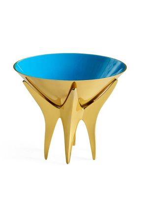 Jonathan Adler Oscar Bowl in Gold /Blue at Nordstrom, Size Small