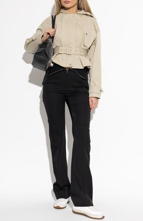 Alexander McQueen Jacket With Belt, Womens, Beige