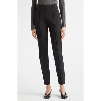 Jil Sander Fitted Pintuck Pans in Black at Nordstrom, Size 40