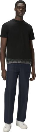 Missoni Short Sleeve T-shirt With Irregular Zigzag Insert in Black at Nordstrom, Size X-Large