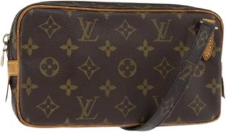 Louis Vuitton Pre-owned Cross Body Bags, female, Brown, Size: ONE SIZE Pre-owned Canvas Cross Body Bag