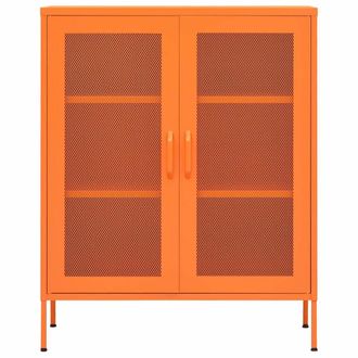 Berkfield Home Storage Cabinet Orange 80x35x101.5 cm Steel