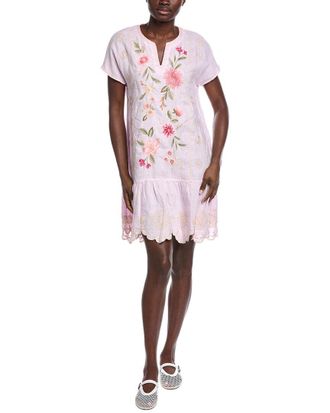 Johnny Was Relaxed Linen Flounce Dress
