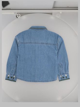 Stella McCartney Embroidered Cotton Shirt - Blue