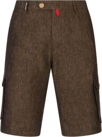 Kiton Korte Broeken, Heren, Bruin, W36, Bermuda Shorts