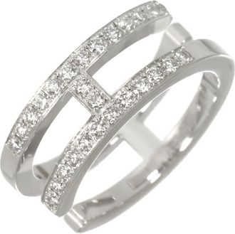 Herm&egrave;s White Gold (18K) Band Ring (Pre-Owned)