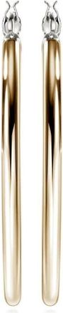 John Hardy 14kt gold JH Essential hoop earrings - women - Sterling Silver/14kt Yellow Gold - One Size