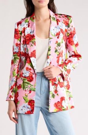 L'agence Gwyneth Relaxed Floral Blazer in Cotton Candy Multi Hydrangea at Nordstrom Rack, Size 4