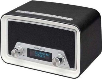 Majestic New Majestic DAB-842N Radio con sveglia Orologio Digitale Nero Bianco