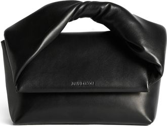 J.W.Anderson Midi Twister Leather Handbag in Black at Nordstrom