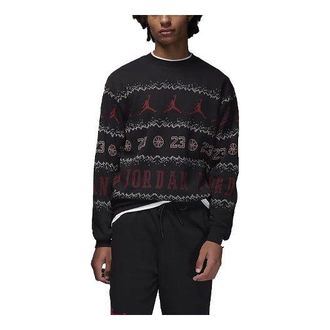 Air Jordan Air jordan essential holiday fleece crew Gym Red Black FD7464-010
