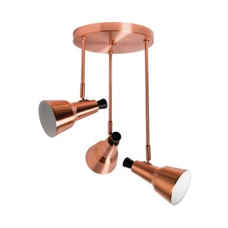 Sulion Plaf&oacute;n Design 3xE14 Cobre Cepillado