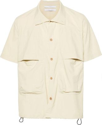 RANRA Glaumur Shirt - Heren - Korte mouwen Overhemden - Beige - M - Overhemden