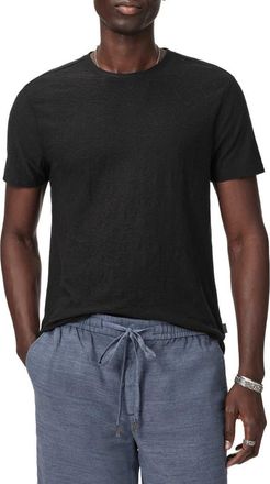 John Varvatos Rubin Jacquard Crewneck T-Shirt in Black at Nordstrom, Size Xx-Large