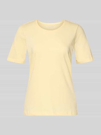 Christian Berg T-Shirt mit Rundhalsausschnitt in Pastellgelb, Gr&ouml;&szlig;e XXL