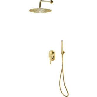 vidaXL Sistema De Ducha Acero Inoxidable 201 Dorado Vidaxl