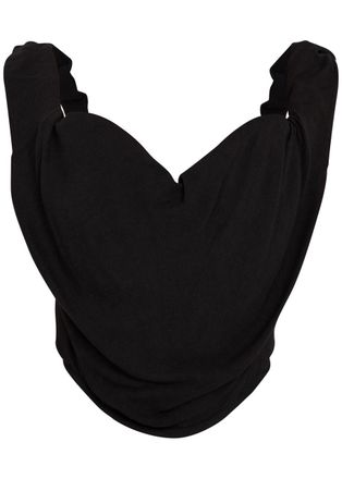 Vivienne Westwood Sunday Draped Woven Corset top - Black - 38 (UK6 / XS)