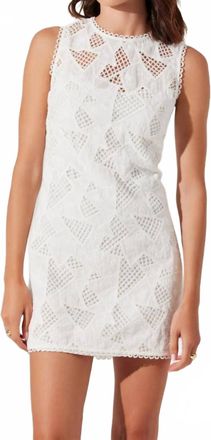 Astr Madge Crochet Lace Mini Dress In White