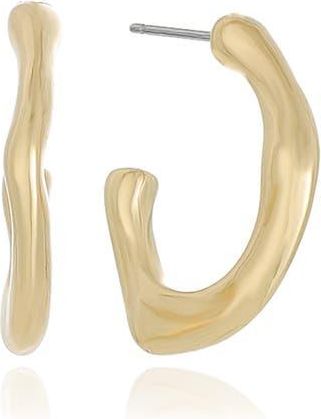 Ettika Wavy Half Hoop Earrings in Gold at Nordstrom Rack