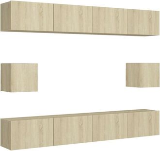 vidaXL Vidaxl - 6 Piece tv Cabinet Set Sonoma Oak Engineered Wood