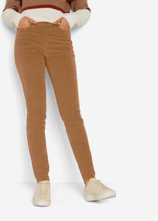 Bonprix Cordhose BONPRIX Stretch-Cordhose, Skinny, Damen, Gr. 42, N-Gr, braun (cognac braun), Cord, Obermaterial: 98% Baumwolle, 2% Elasthan, unifarben, skinn