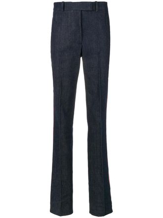 Calvin Klein contrast panel jeans - women - Cotton/Cotton - 4 - Blue