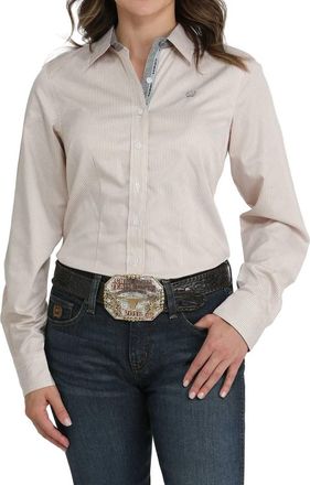 Cinch Womens Tencel Long Sleeve Button Down Shirt In Orange