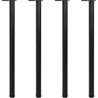vidaXL Patas De Mesa Ajustables En 4 Alturas Negro 1100 Mm Vidaxl