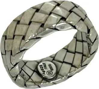 Bottega Veneta Silver Silver 925 Band Ring (Pre-Owned)