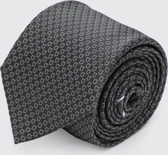 Ferragamo Cravatta Gancini in pura seta con motivo monogram jacquard
