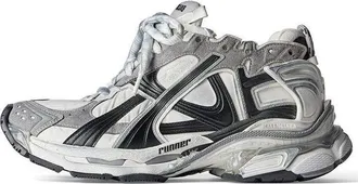 Balenciaga (WMNS) Balenciaga Runner SneakerS Grey White and Black Nylon and Suede Like Fabric 772767W3RNY9012