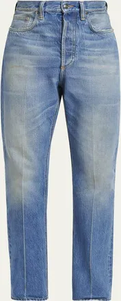 Versace Mens Straight-Leg Denim Jeans
