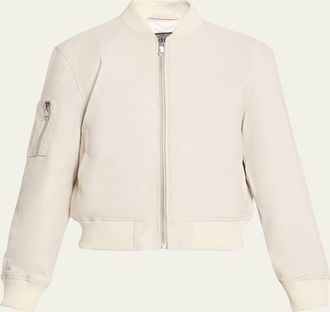 SPRWMN Leather Classic Bomber Jacket